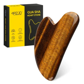 4FIZJO Tiger's Eye Quartz Gua Sha Facial Massage Stone