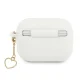 Guess Silicone Charm Heart Collection Case for AirPods Pro White