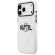 Karl Lagerfeld IML Choupette Sketch Logo MagSafe чехол для iPhone 17 Pro Max - Прозрачный