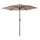 Plonos Foldable Garden Umbrella, 300 cm, Beige