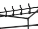 Standing Corner Coat Rack with Shoe Shelves 174 x 42 x 42 cm, Black