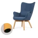 Sofotel Norse Wingback Armchair with Footstool, Blue