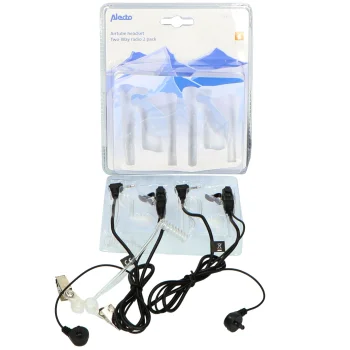Alecto FRH-10 DUO Walkie-Talkie Headset 2-Pack, 2.5 mm Jack, Black