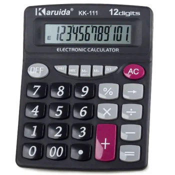 Desktop Office and School Calculator with 12-Digit Display