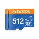 ADATA Premier 512GB microSDXC Memory Card UHS-I Class 10 V10 A1 with SD Adapter