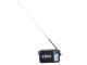 Portable Retro AM/FM Radio RDD RD-306 with Flashlight & X-BASS, black