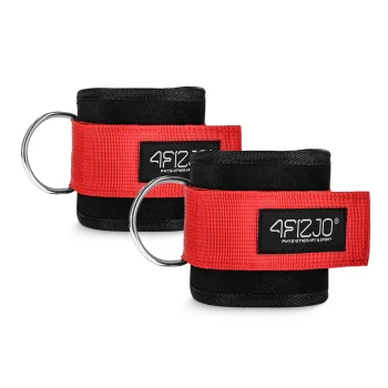 4FIZJO Ankle Straps for Cable Machine 2 pcs, Red