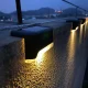 4 Pcs Solar LED Deck Lights Outdoor Path Garden Pathway Stairs Step Fence Lamp