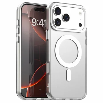 Case for iPhone 18 Pro Max / 17 Pro Max PC PET TPU Hybrid Magnetic, White