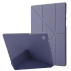 Samsung Galaxy Tab A8 10.5 (2021) (2022) (SM-X200/X205) V-fold Stand Silicone Book Case Cover, Purple