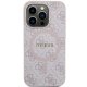 Guess iPhone 14 Pro Max Case 4G Collection Leather Metal Logo MagSafe, Pink