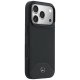 Mercedes Leather Wood Effect Curve MagSafe Case for iPhone 17 Pro Max, Black