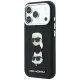 Karl Lagerfeld Saffiano Karl&Choupette dėklas iPhone 18 Pro / 17 Pro su dirželiu, juodas
