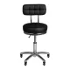 Cosmetic Stool AM-877 with Backrest, Black