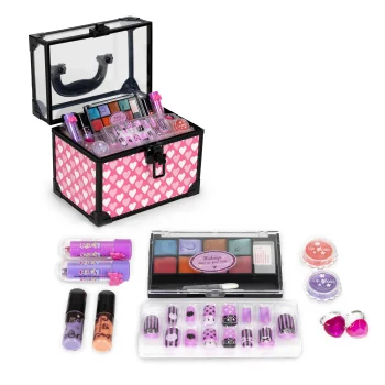Kids Makeup and Nail Cosmetic Case Set, 11 Pieces