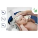 Ricokids 728600 Foldable Baby Bathtub with Insert, White/Blue