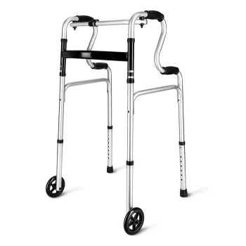 4FIZJO Dual-Function Aluminium Folding Walker with Wheels