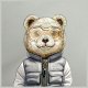 Nimmy Crossbody Cool&Cute 2.0 Bear pleca soma pelēka