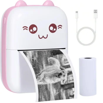 Wireless Mini Thermal Printer for Photos and Notes, Pink