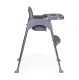 ECOTOYS 2-in-1 Convertible High Chair with Removable Tray, Grey
