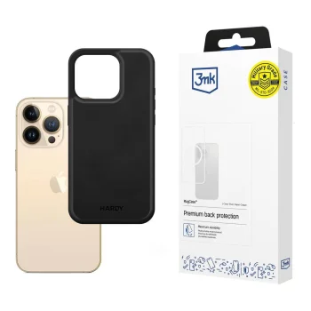 3mk Hardy Silky Leather MagCase for iPhone 13 Pro, Black