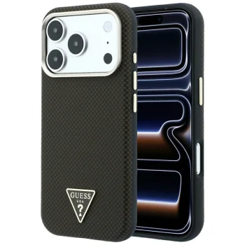 Guess Kevlar Triangle Logo MagSafe Case for iPhone 17 Pro / 18 Pro, Brown