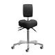 Giovanni 1005 Podiatry Stool with Ergonomic Backrest, Black