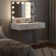 Туалетный столик с зеркалом и LED подсветкой ModernHome 3 цвета, белый