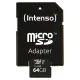 Intenso microSDXC 64GB UHS-I U3 V30 Professional Memory Card with Adapter