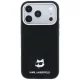 Karl Lagerfeld Grained Choupette Head Metal MagSafe Case for iPhone 17 Pro / 18 Pro - Black