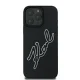 Apple iPhone 16 Pro 6.3\'\' Karl Lagerfeld 3D Rubber Bicolor Signature Cover Case, Black