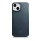 iCarer Oil Wax Leather Folio Case for iPhone 14 Plus with MagSafe, Blue (AKI14220707-BU)