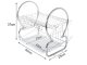 2-Tier Dish Drying Rack, Drainer with Cutlery Holder