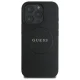 Guess Grained Gold Ring MagSafe Phone Case Cover iPhone 16 Pro Max - black