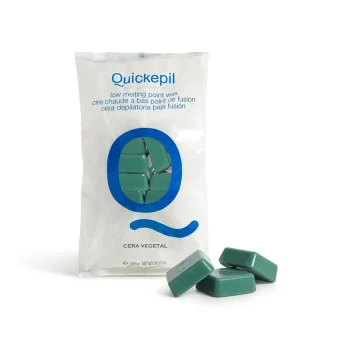 Hard Stripless Depilation Wax QUICKEPIL Vegetal 1 kg, green