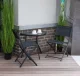 Semi-Circular Glass Coffee Table for Balcony and Terrace Multigarden