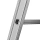 Hailo Master D100 Double-Sided Stepladder, 2x6 Steps, Silver