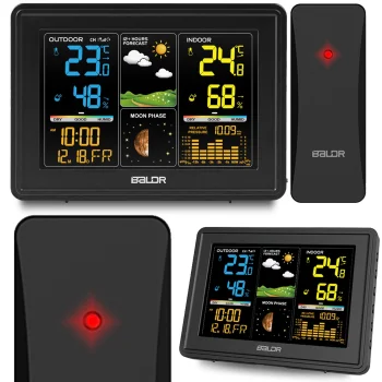 Baldr BD-907 Weather Station with Display, Black