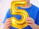 Foil Balloon Number 5, 66 cm (26\"), Gold