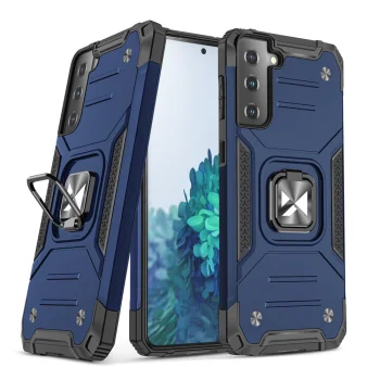 Wozinsky Ring Armor Hybrid Case for Samsung Galaxy S22, Blue