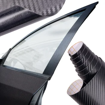 3D Carbon Fibre Vinyl Wrap Roll 1.52x30m, Black
