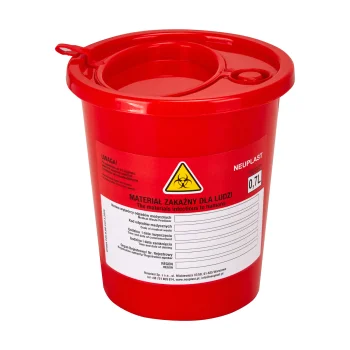 Medical Waste Container 0.7 L, Red