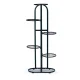 ModernHome PJJPS0014 Metal Flower Stand, 6 Levels, Black