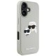 Karl Lagerfeld 3D Rubber Double Heads Case for iPhone 16, Beige