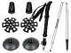 Folding Trekking and Nordic Walking Poles, Silver
