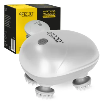 4Fizjo 1272 Waterproof Electric Head Massager, White