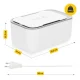 4FIZJO Wet Wipe Warmer, White/Grey