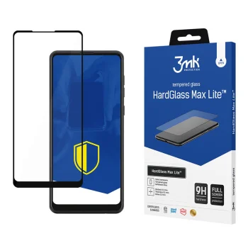 3mk HardGlass Max Lite Tempered Glass for Samsung Galaxy A21, Black