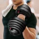 4FIZJO PRO Adjustable Dumbbell 40 kg, Black