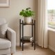 ModernHome 2 Tier Plant Stand Industrial Flower Pot Holder Loft Style for Indoor Plants